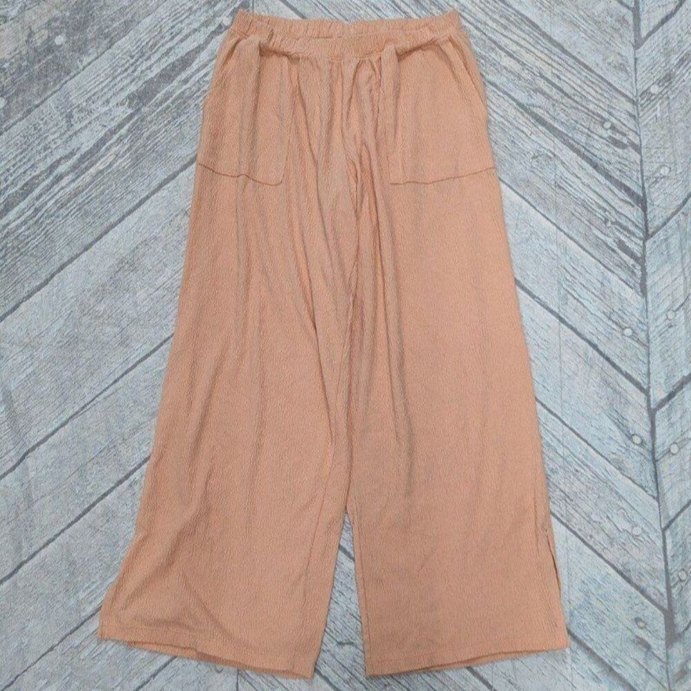Coastal Boho‎ Gap body Coral Gauze Wide Leg Lounge Pants Cropped Medium